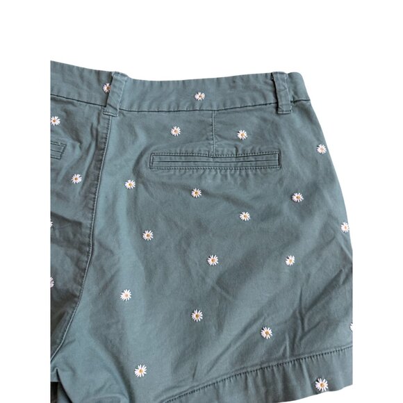 OLD NAVY Green Daisy Print Everyday Shorts Size 10 - Picture 7 of 11